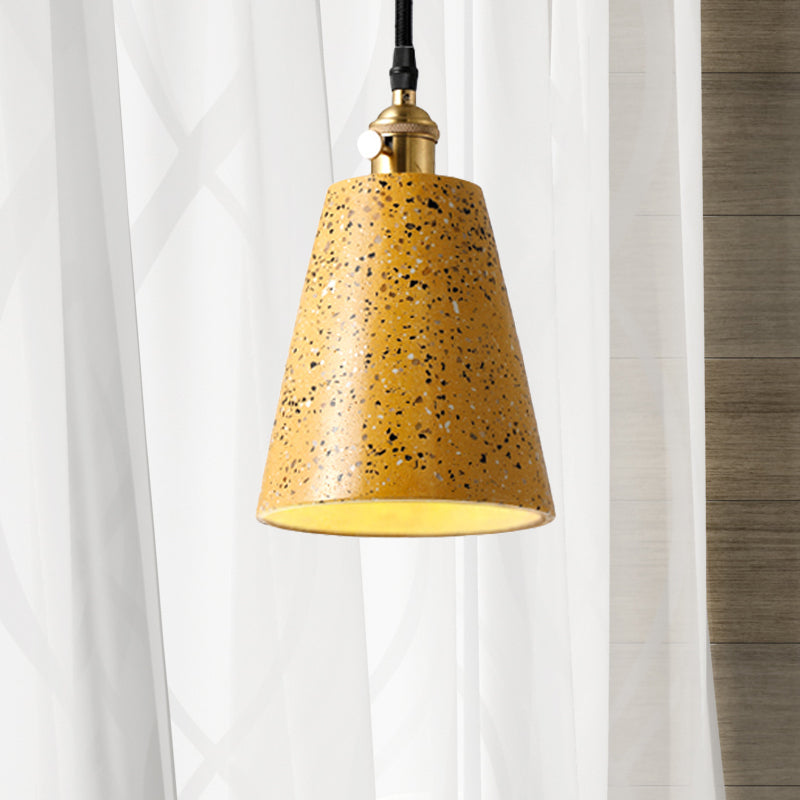 Cone Pendant Lighting in Nordic Style Cement 1 Light Black/Grey/White Hanging Light Clearhalo 'Ceiling Lights' 'Modern Pendants' 'Modern' 'Pendant Lights' 'Pendants' Lighting' 247933