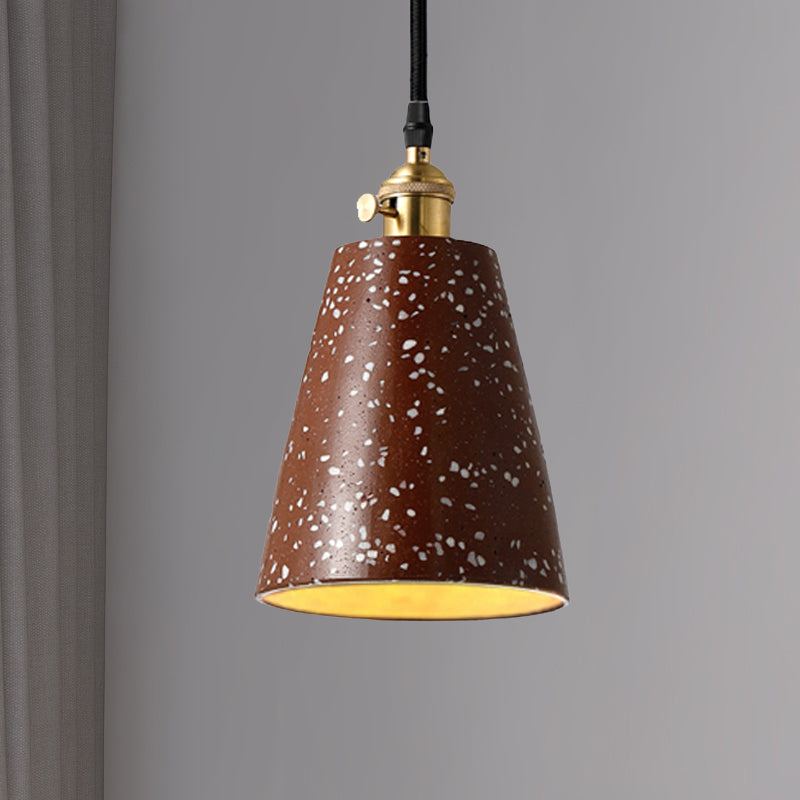 Cone Pendant Lighting in Nordic Style Cement 1 Light Black/Grey/White Hanging Light Clearhalo 'Ceiling Lights' 'Modern Pendants' 'Modern' 'Pendant Lights' 'Pendants' Lighting' 247935