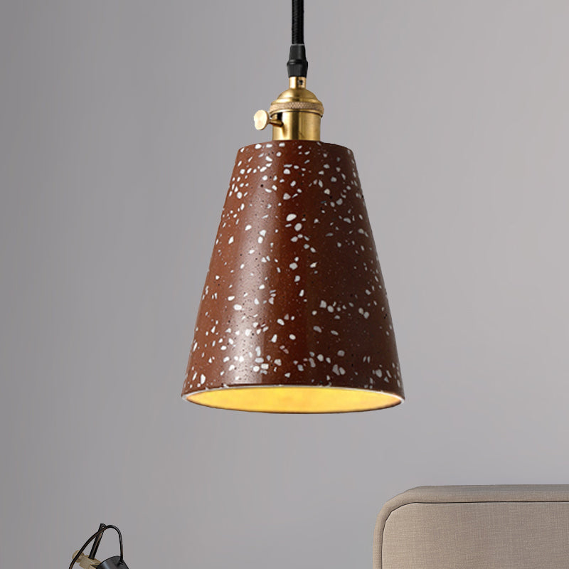 Cone Pendant Lighting in Nordic Style Cement 1 Light Black/Grey/White Hanging Light Clearhalo 'Ceiling Lights' 'Modern Pendants' 'Modern' 'Pendant Lights' 'Pendants' Lighting' 247936