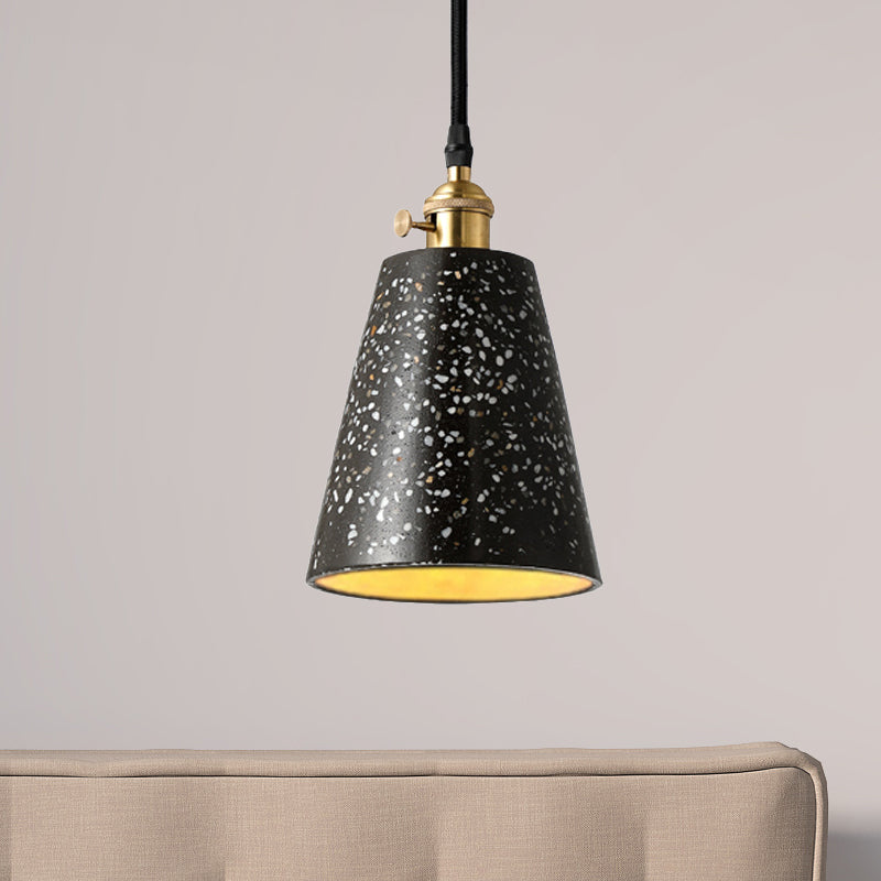 Cone Pendant Lighting in Nordic Style Cement 1 Light Black/Grey/White Hanging Light Clearhalo 'Ceiling Lights' 'Modern Pendants' 'Modern' 'Pendant Lights' 'Pendants' Lighting' 247939