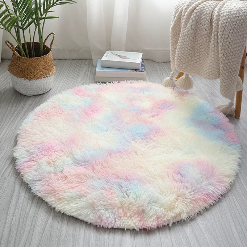 Multi Color Scandinavian Rug Polyster Plant Printed Area Carpet Pet Friendly  Easy Care Area Rug for Bedroom - Clearhalo