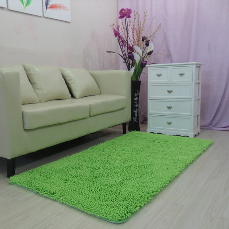 Multi-Color Casual Rug Cotton Blend Solid Color Area Carpet Non-Slip Pet Friendly Washable Area Rug for Bedroom Fruit Green Clearhalo 'Area Rug' 'Casual' 'Rugs' Rug' 2480484