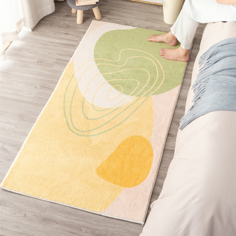 Western Room Rug Multi-Colored Color Block Area Rug Cotton Blend Pet Friendly Easy Care Washable Indoor Rug Yellow Clearhalo 'Area Rug' 'Rug' 2480754