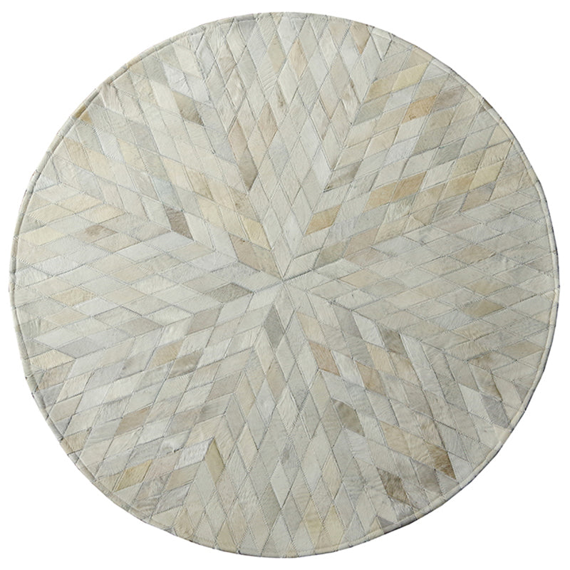 Scandinavian Living Room Rug Multi-Color Geometric Printed Indoor Rug Cowhide Non-Slip Pet Friendly Area Carpet White Clearhalo 'Area Rug' 'Modern' 'Rugs' Rug' 2480796