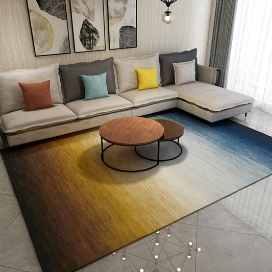 Scandinavian Living Room Rug Multicolored Plaid Printed Area Carpet Polyster Non-Slip Pet Friendly Area Rug Ginger Clearhalo 'Area Rug' 'Modern' 'Rugs' Rug' 2480881