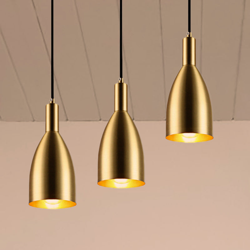 Brass Finish Bottle Pendant Lighting Retro Stylish Metallic 1 Light Living Room Hanging Lamp Brass Clearhalo 'Ceiling Lights' 'Modern Pendants' 'Modern' 'Pendant Lights' 'Pendants' Lighting' 248682