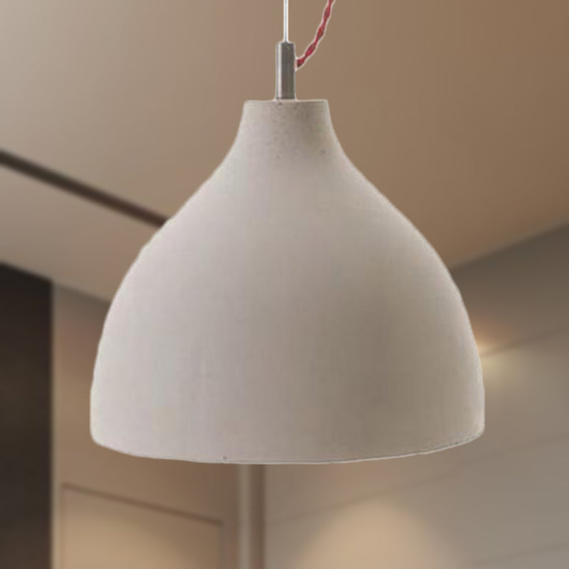 Cement Domed/Bucket Pendant Lighting Industrial 1 Light Restaurant Hanging Ceiling Lamp in Grey Grey C Clearhalo 'Ceiling Lights' 'Modern Pendants' 'Modern' 'Pendant Lights' 'Pendants' Lighting' 248944