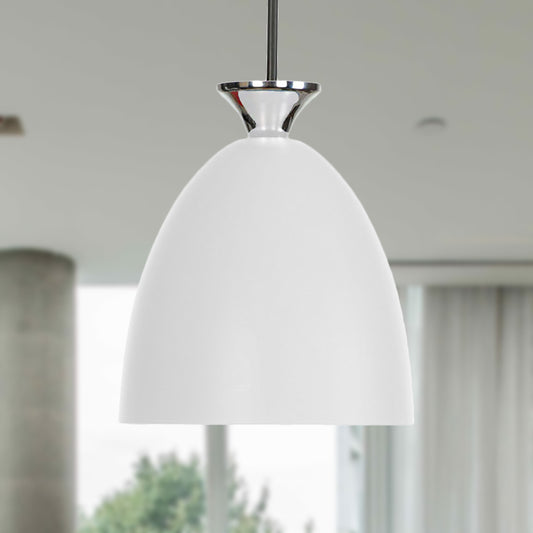 Blue/Gray Domed Hanging Ceiling Light Macaron Metallic 1 Light Bedside Pendant Lamp with Adjustable Cord White Clearhalo 'Ceiling Lights' 'Modern Pendants' 'Modern' 'Pendant Lights' 'Pendants' Lighting' 249018