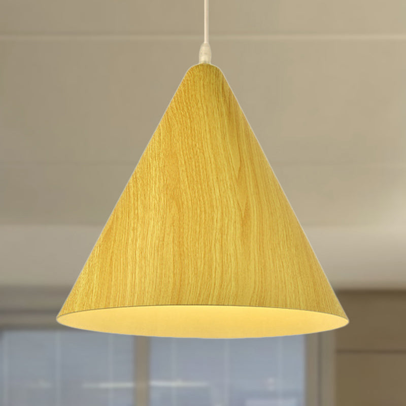 Aluminum Conic Shade Pendant Ceiling Light Modern Stylish 1 Light Living Room Ceiling Lamp in White/Yellow Clearhalo 'Ceiling Lights' 'Modern Pendants' 'Modern' 'Pendant Lights' 'Pendants' Lighting' 249041