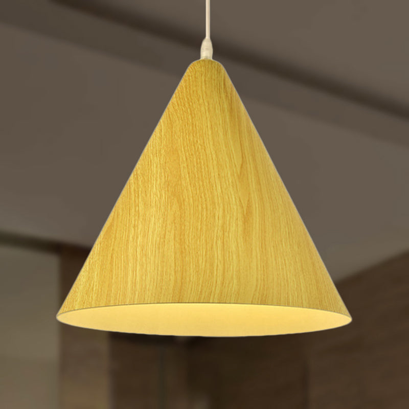 Aluminum Conic Shade Pendant Ceiling Light Modern Stylish 1 Light Living Room Ceiling Lamp in White/Yellow Clearhalo 'Ceiling Lights' 'Modern Pendants' 'Modern' 'Pendant Lights' 'Pendants' Lighting' 249042