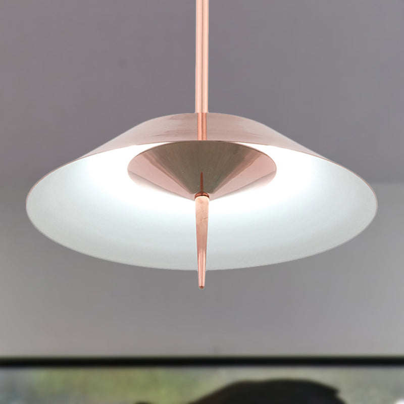 Black/Copper/Gold Finish Cone Shade Ceiling Pendant Light Nordic Style Metal 1 Light Dining Room Hanging Lamp Clearhalo 'Ceiling Lights' 'Modern Pendants' 'Modern' 'Pendant Lights' 'Pendants' Lighting' 249539