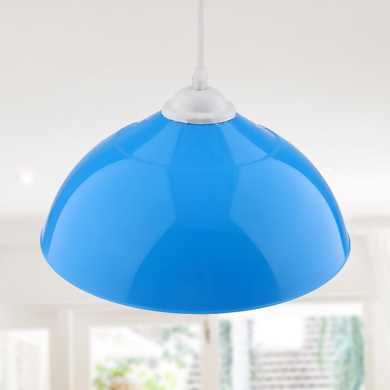 Metallic Bowl Pendant Lighting Modernism 1 Light Dining Room Hanging Ceiling Light in Polished Black/Grey Blue Clearhalo 'Ceiling Lights' 'Modern Pendants' 'Modern' 'Pendant Lights' 'Pendants' Lighting' 249629