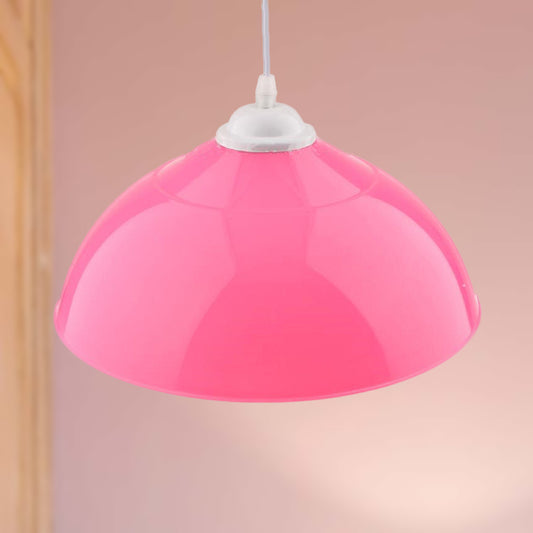 Metallic Bowl Pendant Lighting Modernism 1 Light Dining Room Hanging Ceiling Light in Polished Black/Grey Pink Clearhalo 'Ceiling Lights' 'Modern Pendants' 'Modern' 'Pendant Lights' 'Pendants' Lighting' 249632