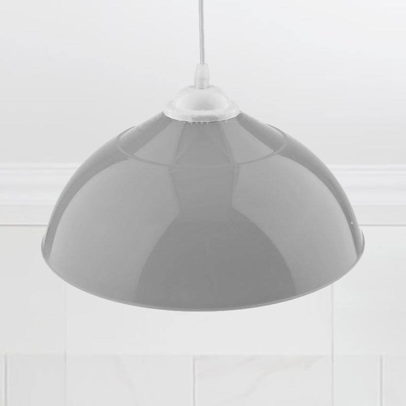 Metallic Bowl Pendant Lighting Modernism 1 Light Dining Room Hanging Ceiling Light in Polished Black/Grey Clearhalo 'Ceiling Lights' 'Modern Pendants' 'Modern' 'Pendant Lights' 'Pendants' Lighting' 249636