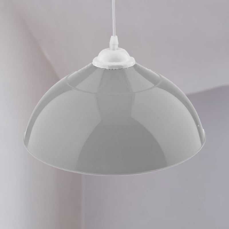 Metallic Bowl Pendant Lighting Modernism 1 Light Dining Room Hanging Ceiling Light in Polished Black/Grey Clearhalo 'Ceiling Lights' 'Modern Pendants' 'Modern' 'Pendant Lights' 'Pendants' Lighting' 249637