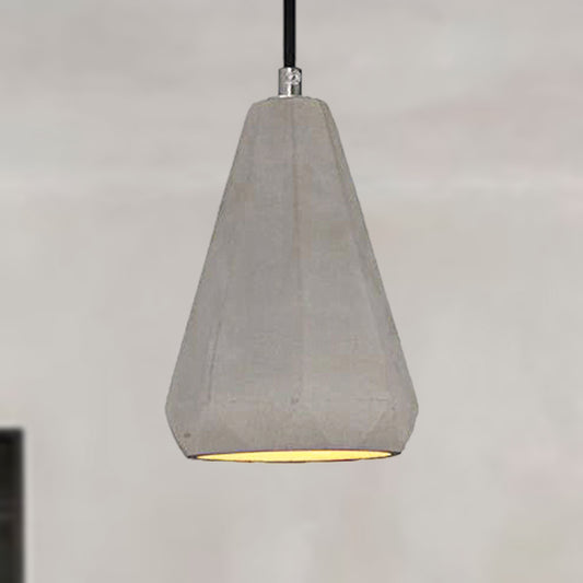 Gray Conical Pendant Light Industrial Stylish Cement 1 Light Kitchen Hanging Light Grey Clearhalo 'Ceiling Lights' 'Modern Pendants' 'Modern' 'Pendant Lights' 'Pendants' Lighting' 249692