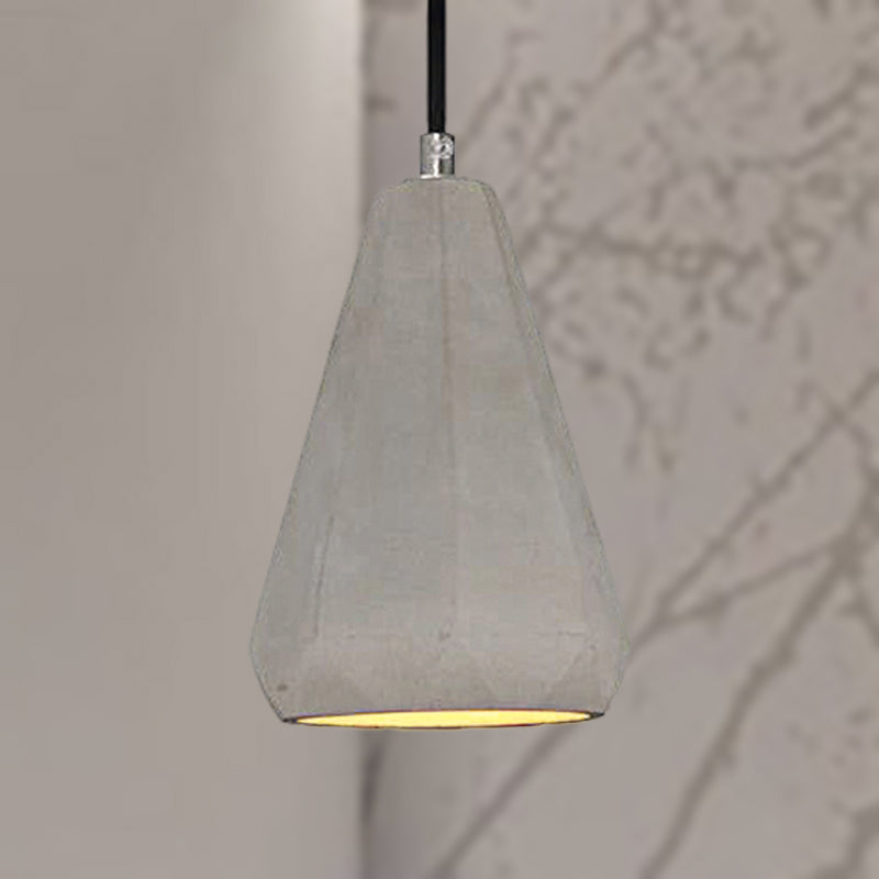 Gray Conical Pendant Light Industrial Stylish Cement 1 Light Kitchen Hanging Light Clearhalo 'Ceiling Lights' 'Modern Pendants' 'Modern' 'Pendant Lights' 'Pendants' Lighting' 249693