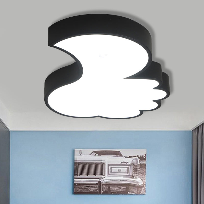 Cute Thumbs-Up Ceiling Mount Light Acrylic Energy-Saving LED Ceiling Lamp for Study Room Clearhalo 'Ceiling Lights' 'Close To Ceiling Lights' 'Close to ceiling' 'Flush mount' Lighting' 250536