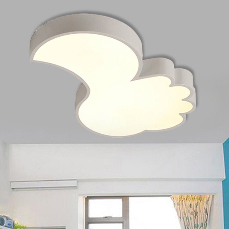 Cute Thumbs-Up Ceiling Mount Light Acrylic Energy-Saving LED Ceiling Lamp for Study Room White Clearhalo 'Ceiling Lights' 'Close To Ceiling Lights' 'Close to ceiling' 'Flush mount' Lighting' 250537