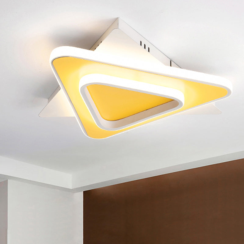 Geometric Flush Lighting Nordic Metal and Acrylic Integrated Led Ceiling Flush Light Clearhalo 'Ceiling Lights' 'Close To Ceiling Lights' 'Close to ceiling' 'Flush mount' Lighting' 250594