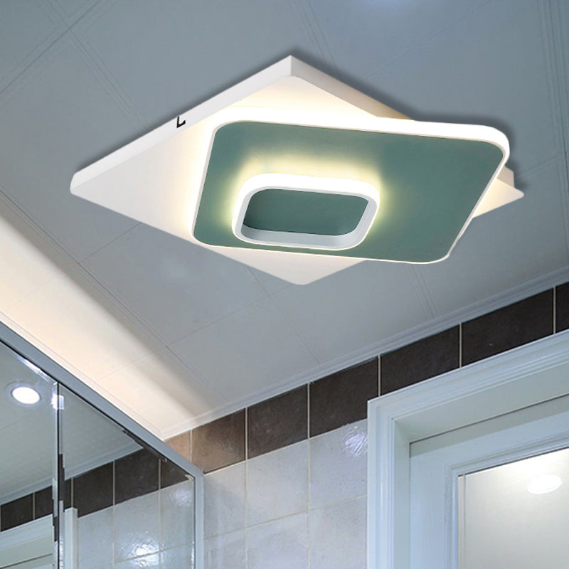 Geometric Flush Lighting Nordic Metal and Acrylic Integrated Led Ceiling Flush Light Clearhalo 'Ceiling Lights' 'Close To Ceiling Lights' 'Close to ceiling' 'Flush mount' Lighting' 250596