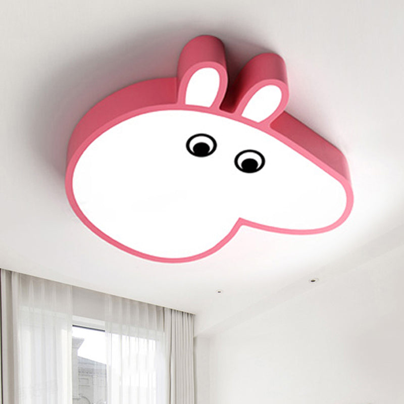 Cartoon Candy Colored Flushmount Light Piggy Acrylic LED Ceiling Lamp for Game Room Park Pink Clearhalo 'Ceiling Lights' 'Close To Ceiling Lights' 'Close to ceiling' 'Flush mount' Lighting' 250649