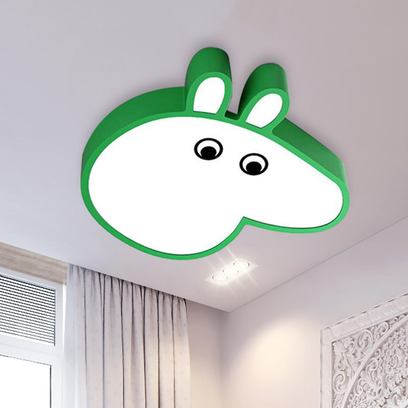 Cartoon Candy Colored Flushmount Light Piggy Acrylic LED Ceiling Lamp for Game Room Park Green Clearhalo 'Ceiling Lights' 'Close To Ceiling Lights' 'Close to ceiling' 'Flush mount' Lighting' 250653