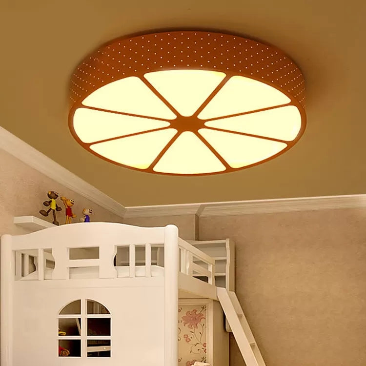 Modern Cartoon Ceiling Fixture Lemon Shape Acrylic Ceiling Mount Light for Teen Clearhalo 'Ceiling Lights' 'Close To Ceiling Lights' 'Close to ceiling' 'Flush mount' Lighting' 25068