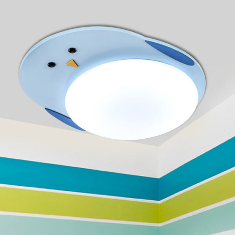 Fatty Animal Kid Bedroom Ceiling Light Acrylic Cartoon Long Life LED Flush Mount Light White A Clearhalo 'Ceiling Lights' 'Close To Ceiling Lights' 'Close to ceiling' 'Flush mount' Lighting' 250706