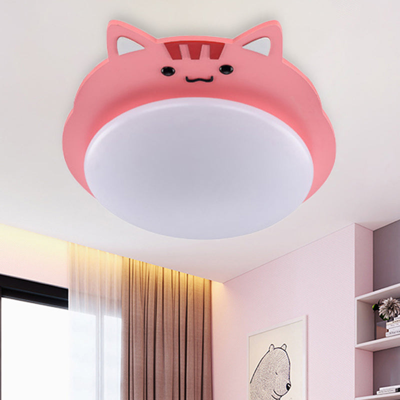 Fatty Animal Kid Bedroom Ceiling Light Acrylic Cartoon Long Life LED Flush Mount Light Clearhalo 'Ceiling Lights' 'Close To Ceiling Lights' 'Close to ceiling' 'Flush mount' Lighting' 250709