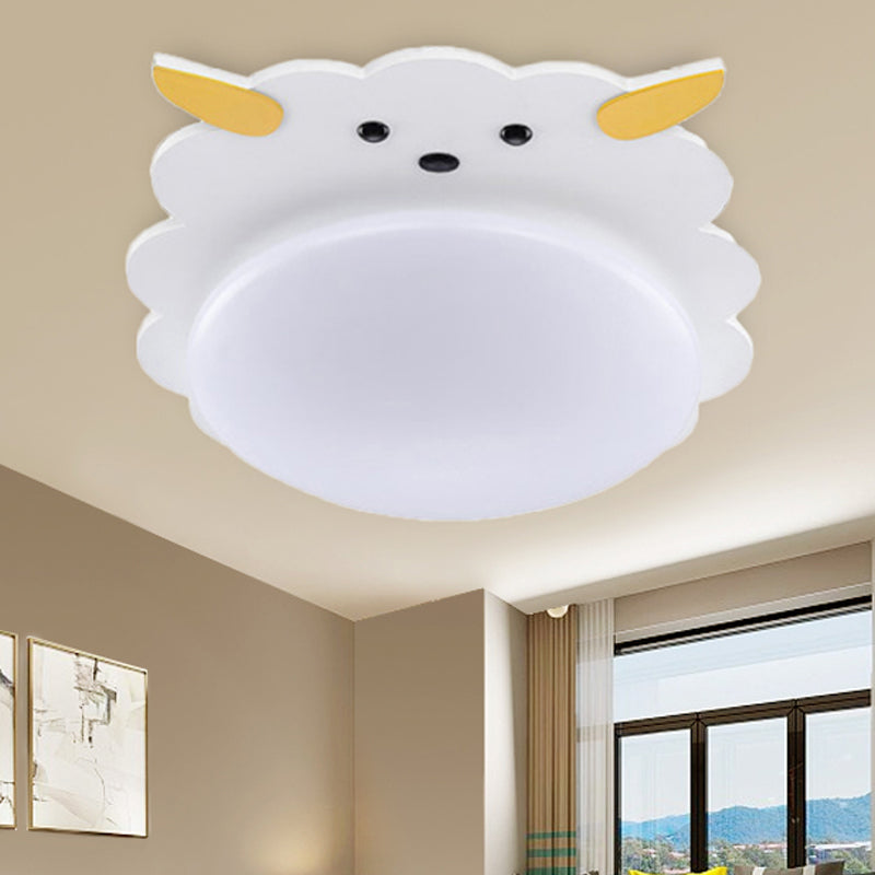 Fatty Animal Kid Bedroom Ceiling Light Acrylic Cartoon Long Life LED Flush Mount Light Clearhalo 'Ceiling Lights' 'Close To Ceiling Lights' 'Close to ceiling' 'Flush mount' Lighting' 250711