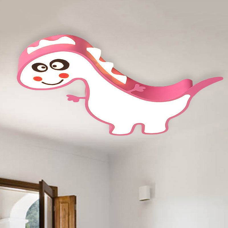 Boys Girls Bedroom Flush Ceiling Light with Dancing Dragon Acrylic Cartoon LED Ceiling Fixture Pink Clearhalo 'Ceiling Lights' 'Close To Ceiling Lights' 'Close to ceiling' 'Flush mount' Lighting' 250776