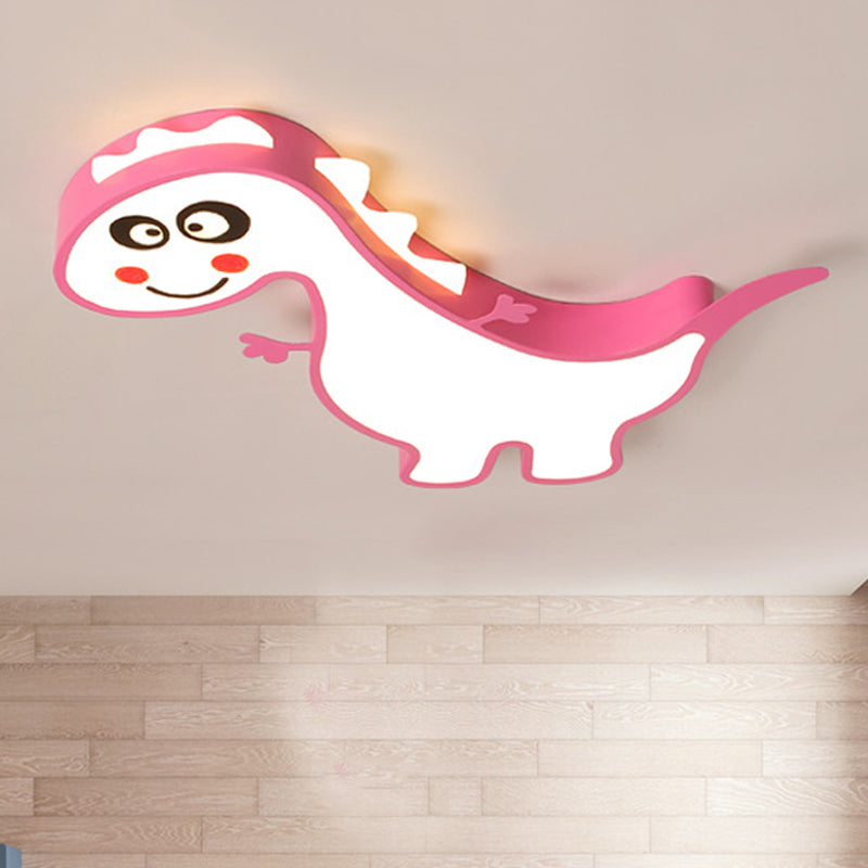 Boys Girls Bedroom Flush Ceiling Light with Dancing Dragon Acrylic Cartoon LED Ceiling Fixture Clearhalo 'Ceiling Lights' 'Close To Ceiling Lights' 'Close to ceiling' 'Flush mount' Lighting' 250777