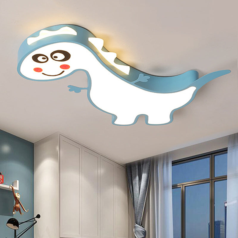 Boys Girls Bedroom Flush Ceiling Light with Dancing Dragon Acrylic Cartoon LED Ceiling Fixture Clearhalo 'Ceiling Lights' 'Close To Ceiling Lights' 'Close to ceiling' 'Flush mount' Lighting' 250779