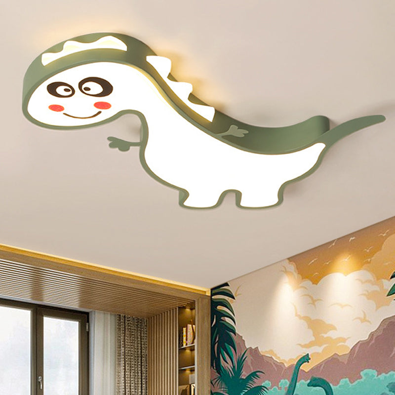 Boys Girls Bedroom Flush Ceiling Light with Dancing Dragon Acrylic Cartoon LED Ceiling Fixture Clearhalo 'Ceiling Lights' 'Close To Ceiling Lights' 'Close to ceiling' 'Flush mount' Lighting' 250781