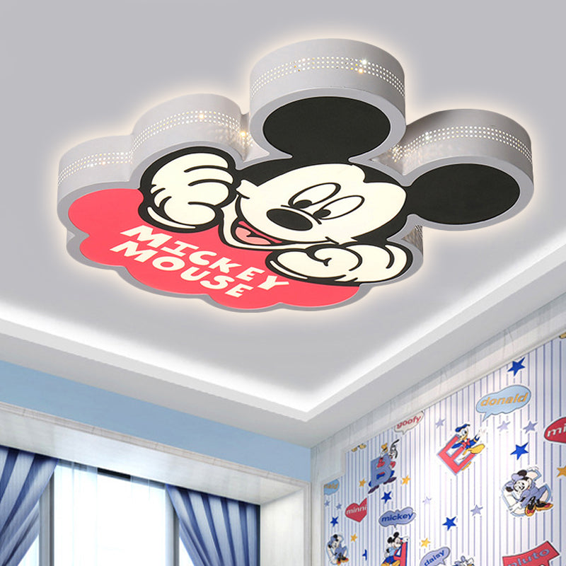 Animal Cartoon Mouse Ceiling Lamp Metal LED Ceiling Mount Light in Black for Amusement Park Clearhalo 'Ceiling Lights' 'Close To Ceiling Lights' 'Close to ceiling' 'Flush mount' Lighting' 250783