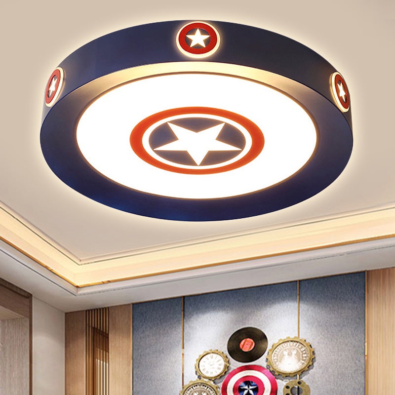 Cartoon Round Flush Mount Light with Movie Element Acrylic LED Ceiling Lamp for Study Room Clearhalo 'Ceiling Lights' 'Close To Ceiling Lights' 'Close to ceiling' 'Flush mount' Lighting' 250824