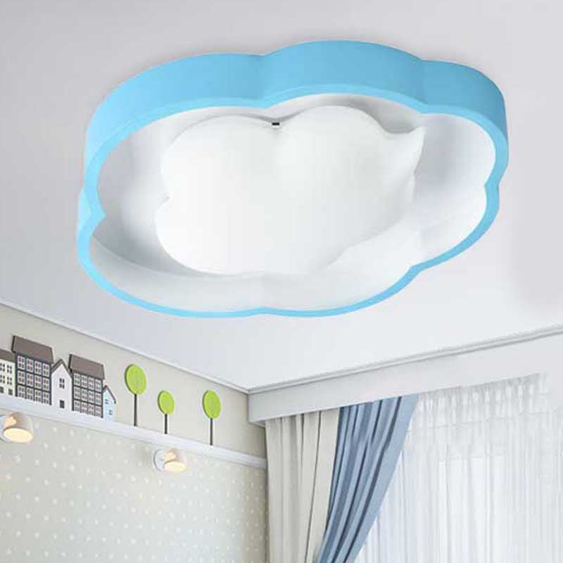 Cloud Child Bedroom Flush Mount Metal & Plastic Modern Lovely LED Ceiling Fixture White Clearhalo 'Ceiling Lights' 'Close To Ceiling Lights' 'Close to ceiling' 'Flush mount' Lighting' 250847