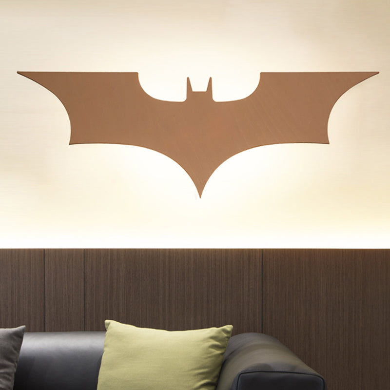 Wooden Bat LED Wall Lamp Child Bedroom Kitchen Animal Cool Wall Lamp in Warm Clearhalo 'Wall Lamps & Sconces' 'Wall Lights' Lighting' 250900