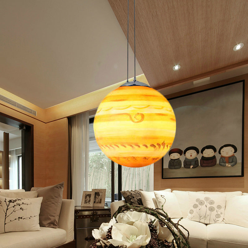 Pendant Lamp for Bedroom, Modern Globe Shade Ceiling Light Fixture in Chrome for Kids Clearhalo 'Ceiling Lights' 'Pendant Lights' 'Pendants' Lighting' 250977