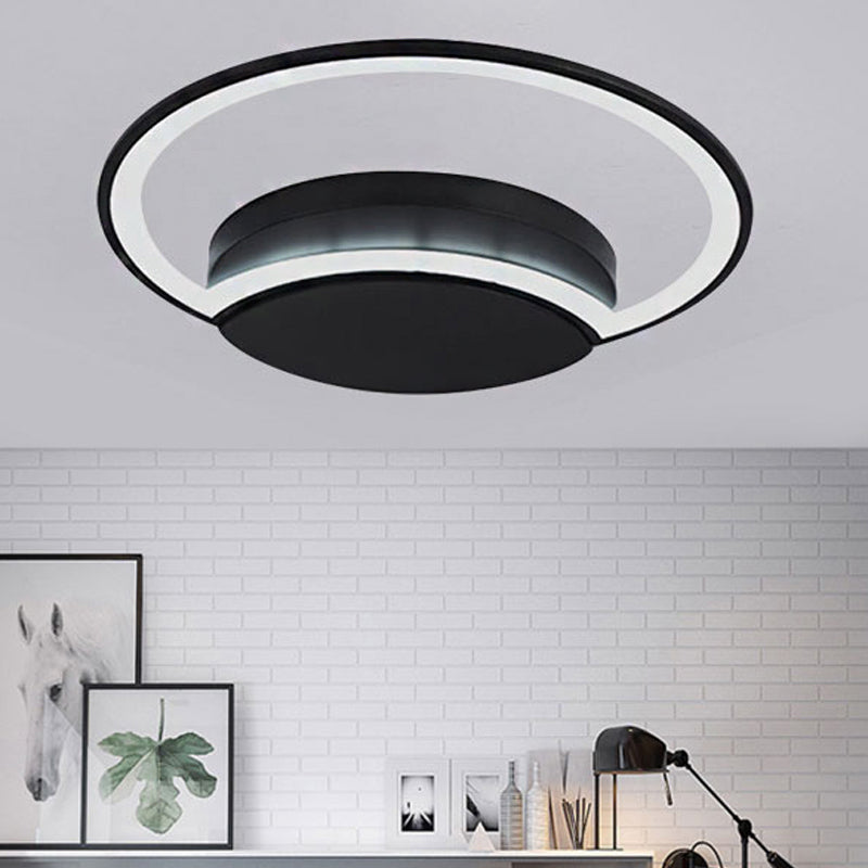 Modern Contemporary Round Ceiling Light Acrylic Flush Mount Ceiling Light for Living Room Clearhalo 'Ceiling Lights' 'Close To Ceiling Lights' 'Close to ceiling' 'Flush mount' Lighting' 251026