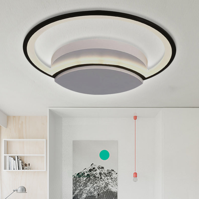 Modern Contemporary Round Ceiling Light Acrylic Flush Mount Ceiling Light for Living Room Clearhalo 'Ceiling Lights' 'Close To Ceiling Lights' 'Close to ceiling' 'Flush mount' Lighting' 251028