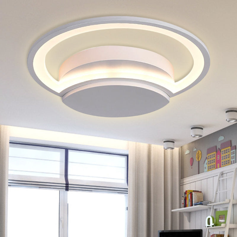 Modern Contemporary Round Ceiling Light Acrylic Flush Mount Ceiling Light for Living Room Clearhalo 'Ceiling Lights' 'Close To Ceiling Lights' 'Close to ceiling' 'Flush mount' Lighting' 251030