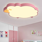 Living Room Sheep LED Ceiling Light Acrylic Chic Modern Flush Mount Ceiling Light Pink Clearhalo 'Ceiling Lights' 'Close To Ceiling Lights' 'Close to ceiling' 'Flush mount' Lighting' 251169