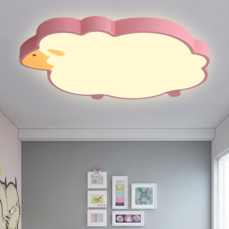 Living Room Sheep LED Ceiling Light Acrylic Chic Modern Flush Mount Ceiling Light Clearhalo 'Ceiling Lights' 'Close To Ceiling Lights' 'Close to ceiling' 'Flush mount' Lighting' 251170