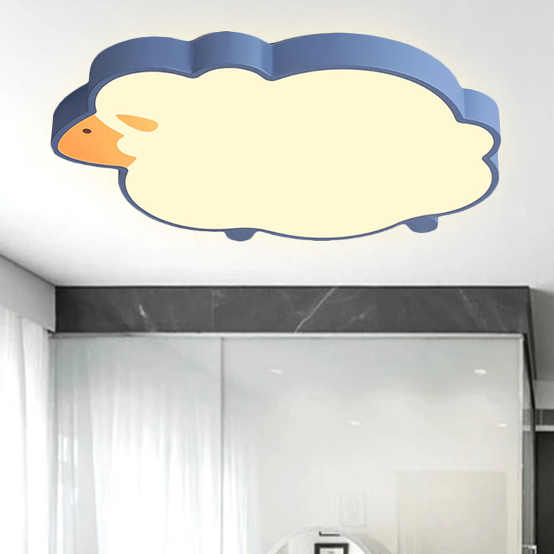 Living Room Sheep LED Ceiling Light Acrylic Chic Modern Flush Mount Ceiling Light Blue Clearhalo 'Ceiling Lights' 'Close To Ceiling Lights' 'Close to ceiling' 'Flush mount' Lighting' 251171