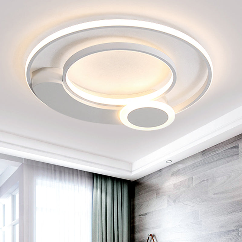 Simple Style Circular Ceiling Light Acrylic Eye-Caring LED Flush Ceiling Fixture for Living Room White Warm Clearhalo 'Ceiling Lights' 'Close To Ceiling Lights' 'Close to ceiling' 'Flush mount' Lighting' 251229