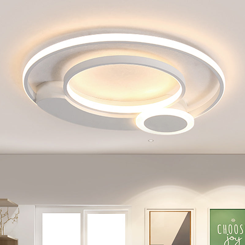 Simple Style Circular Ceiling Light Acrylic Eye-Caring LED Flush Ceiling Fixture for Living Room Clearhalo 'Ceiling Lights' 'Close To Ceiling Lights' 'Close to ceiling' 'Flush mount' Lighting' 251230