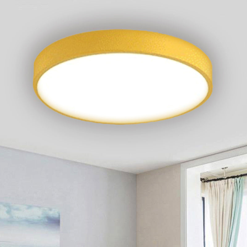 Bedroom Ceiling Light Modern, Acrylic Round Flush Mount Light for Kids Yellow Clearhalo 'Ceiling Lights' 'Close To Ceiling Lights' 'Close to ceiling' 'Flush mount' Lighting' 251259