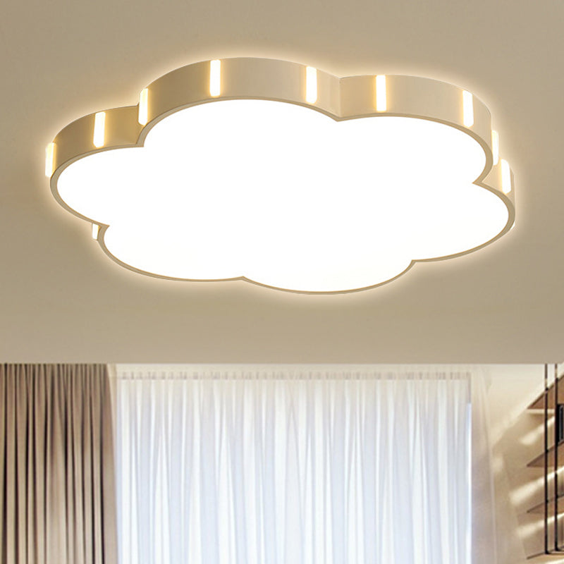 Blossom Shaped Kindergarten Flushmount Light Acrylic Modern Simple Ceiling Lamp in White White Clearhalo 'Ceiling Lights' 'Close To Ceiling Lights' 'Close to ceiling' 'Flush mount' Lighting' 251324